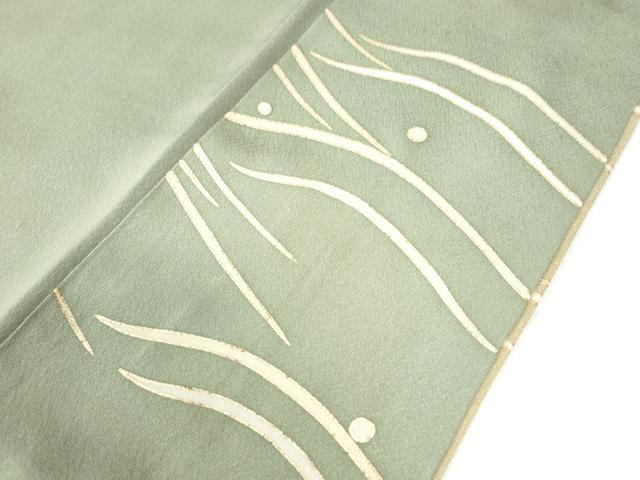 平和屋着物●訪問着 駒刺繍 立波丸文 暈し染め 金彩 正絹 逸品 CAAW7696yc