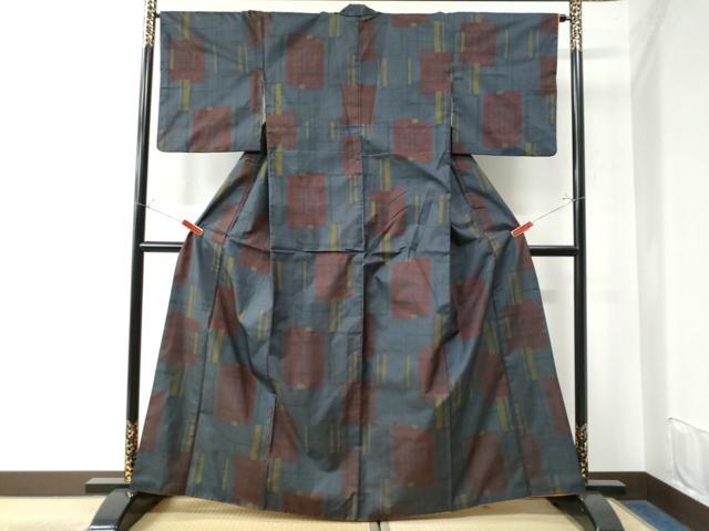 平和屋着物●本場大島紬　7マルキ　色紙吉祥文　正絹　逸品　CAAW7703yc