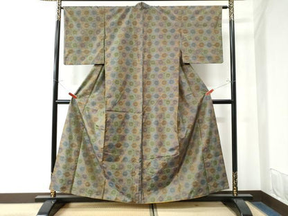 平和屋着物●本場大島紬　横段吉祥文　正絹　逸品　CAAW7704yc