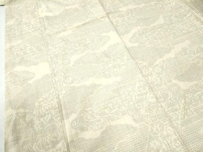 平和屋着物●本塩沢 雲重ね吉祥文 正絹 逸品 CAAW7706yc