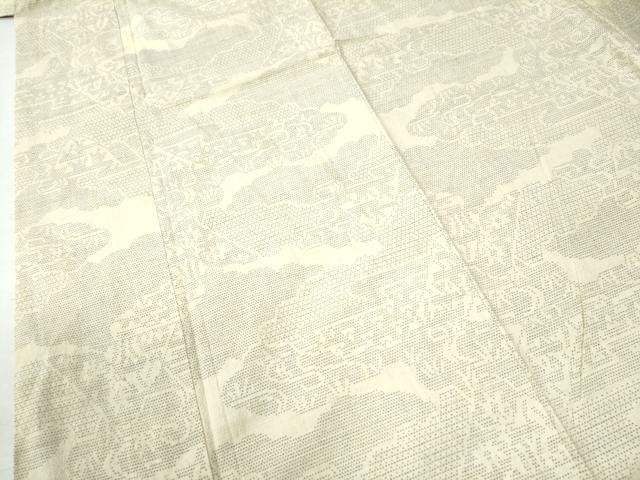 平和屋着物●本塩沢 雲重ね吉祥文 正絹 逸品 CAAW7706yc