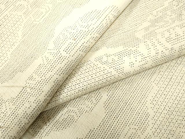 平和屋着物●本塩沢 雲重ね吉祥文 正絹 逸品 CAAW7706yc