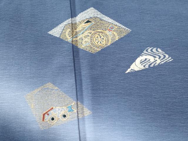 平和屋着物●訪問着 吉祥玩具文 暈し染め 金彩 正絹 逸品 CAAW7713yc