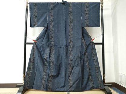 平和屋着物●本場大島紬　籬草花間道　正絹　逸品　CAAW7733yc