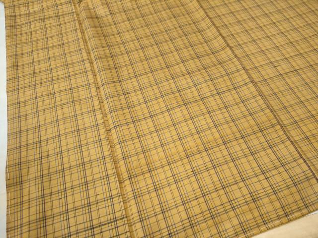 平和屋着物●上質な紬 格子柄 正絹 逸品 未使用 CAAW7740yc
