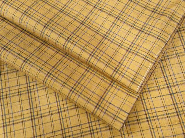 平和屋着物●上質な紬 格子柄 正絹 逸品 未使用 CAAW7740yc