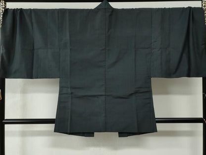平和屋着物●男性 お召 アンサンブル 亀甲柄 キングサイズ 正絹 逸品 CAAW7742yc