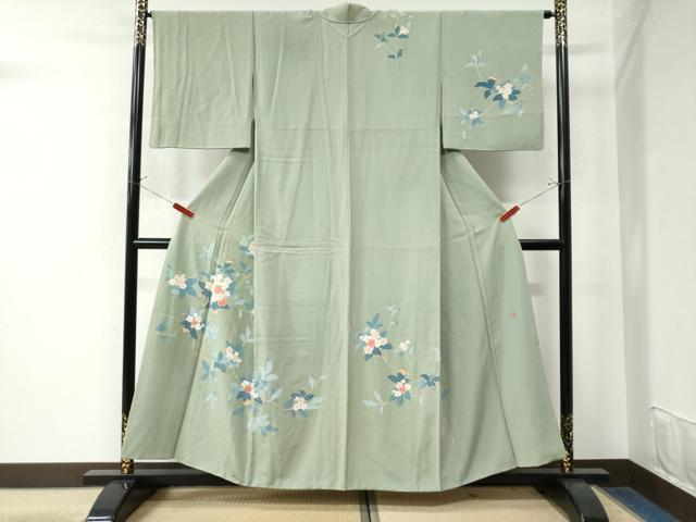 平和屋着物●訪問着 友禅 作家物 枝花文 正絹 逸品 CAAW7748yc