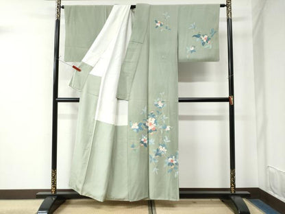 平和屋着物●訪問着 友禅 作家物 枝花文 正絹 逸品 CAAW7748yc