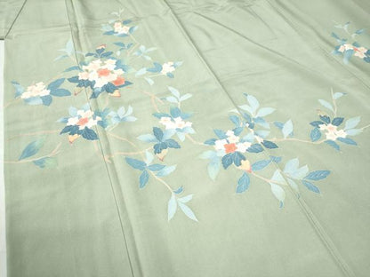 平和屋着物●訪問着 友禅 作家物 枝花文 正絹 逸品 CAAW7748yc