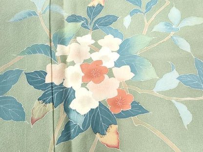 平和屋着物●訪問着 友禅 作家物 枝花文 正絹 逸品 CAAW7748yc