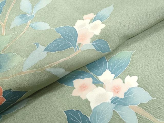 平和屋着物●訪問着 友禅 作家物 枝花文 正絹 逸品 CAAW7748yc