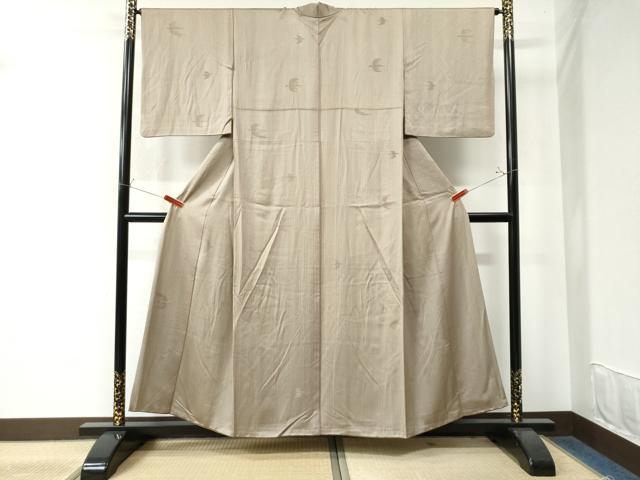 平和屋着物●上質な小紋 モール織 飛鳥文 正絹 逸品 CAAW7800yc