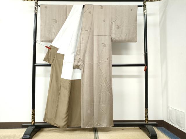 平和屋着物●上質な小紋 モール織 飛鳥文 正絹 逸品 CAAW7800yc