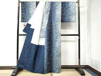 平和屋着物●都喜ヱ門　本場大島紬　9マルキ　樹林文　総絣　藤絹織物謹製　正絹　逸品　未使用　CAAW7802yc