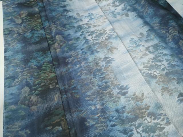 平和屋着物●都喜ヱ門　本場大島紬　9マルキ　樹林文　総絣　藤絹織物謹製　正絹　逸品　未使用　CAAW7802yc