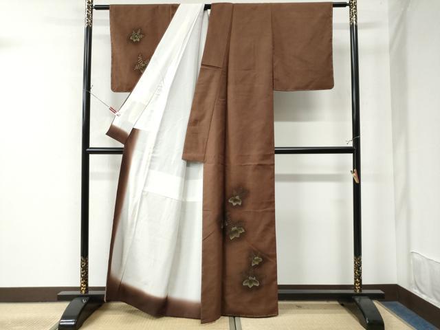 平和屋着物●訪問着 紬地 桐 正絹 逸品 未使用 CAAW7816yc