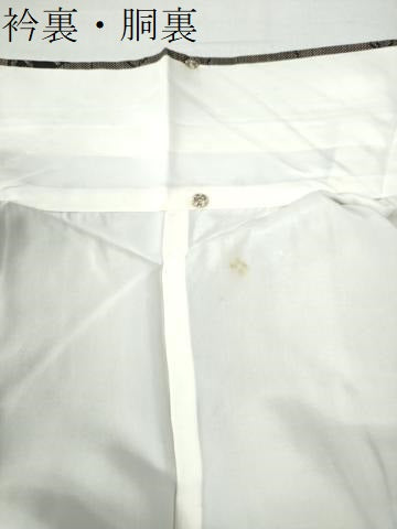 平和屋着物●本場大島紬　9マルキ　扇面吉祥花唐草文　正絹　逸品　CAAW7819yc
