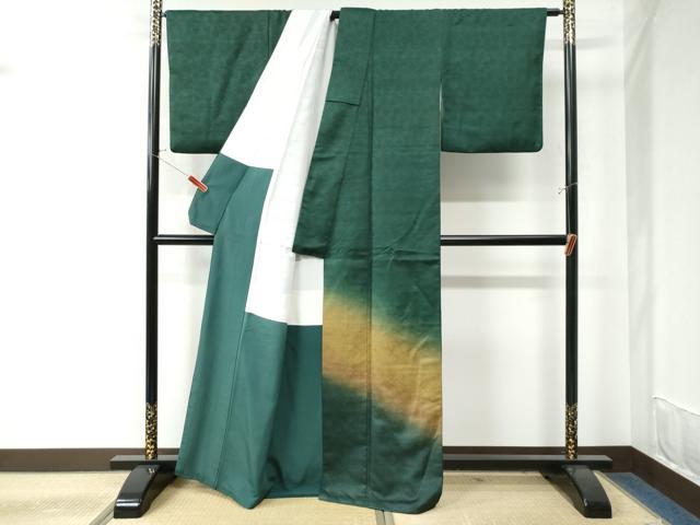 平和屋着物●訪問着　吉祥草花地紋　暈し染め　正絹　逸品　CAAW7821yc
