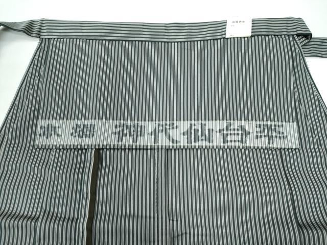 平和屋着物●男性　本場神代仙台平　馬乗り袴　縞　正絹　逸品　CAAW7848yc