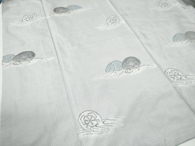 平和屋着物●本場大島紬　白大島　7マルキ　片輪車　正絹　逸品　CAAW7864yc