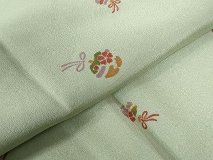 平和屋着物●長襦袢　袷　鈴　正絹　逸品　未使用　CAAW7887yc