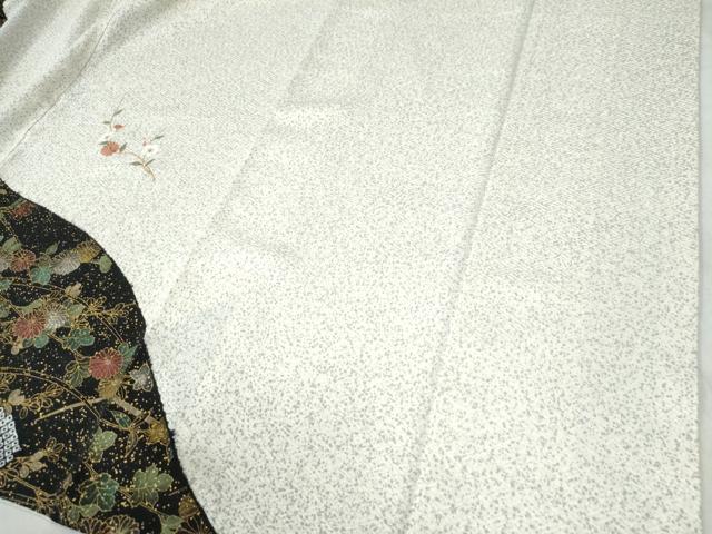 平和屋着物●訪問着 絞り 刺繍 吹き寄せ花蝶文 金彩 正絹 逸品 CAAW7898yc