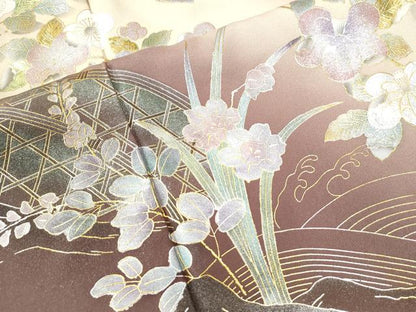 平和屋着物●訪問着 辻が花 暈し染め 金銀彩 正絹 逸品 CAAW7910yc