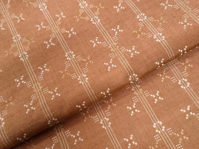 平和屋着物●上質な紬　花織　吉祥文　正絹　逸品　CAAW7914yc
