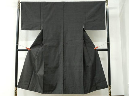 平和屋着物●男性 紬 色無地 蝋色 正絹 逸品 CAAW7923yc