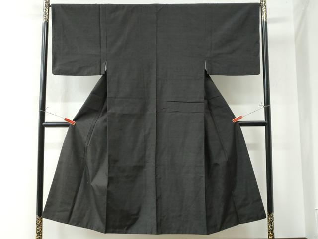 平和屋着物●男性 紬 色無地 蝋色 正絹 逸品 CAAW7923yc