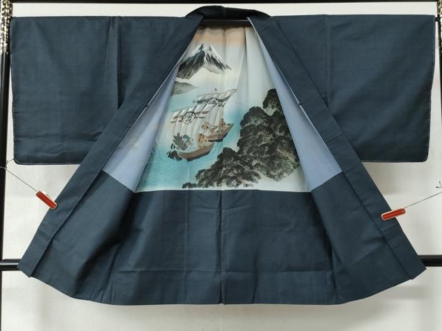平和屋着物●男性　本場大島紬　アンサンブル　100亀甲　総詰め　正絹　逸品　未使用　CAAW7946yc