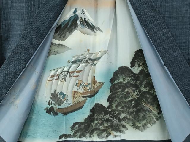 平和屋着物●男性　本場大島紬　アンサンブル　100亀甲　総詰め　正絹　逸品　未使用　CAAW7946yc