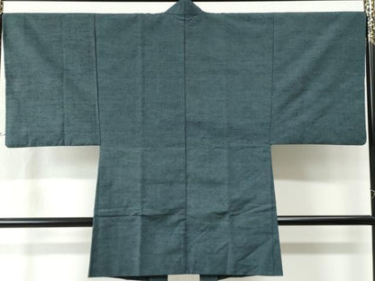 平和屋着物●男性 紬 アンサンブル 色無地 御召茶色 正絹 逸品 CAAW7949yc