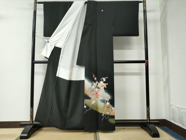 平和屋着物●豪華黒留袖 童子遊び 暈し染め 正絹 逸品 CAAW7955yc