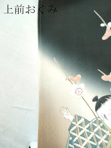 平和屋着物●豪華黒留袖 童子遊び 暈し染め 正絹 逸品 CAAW7955yc