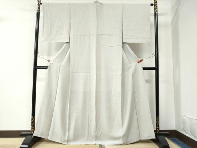 平和屋着物○上質な色無地 更紗地紋 洒落柿色 正絹 逸品 AABC2543ph