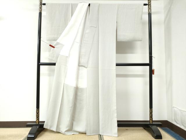 平和屋着物○上質な色無地 風景地紋 萌葱色 さが美扱い 正絹 逸品 未