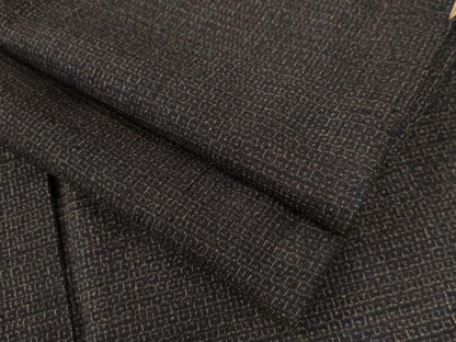 平和屋着物●本場結城紬　重要無形文化財　80亀甲　総詰め　黒地　正絹　逸品　CAAW7961yc