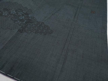 平和屋着物●訪問着　紬地　作家物　雲重ね吉祥花文　正絹　逸品　未使用　CAAW7971yc