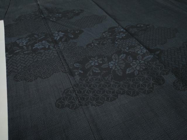 平和屋着物●訪問着　紬地　作家物　雲重ね吉祥花文　正絹　逸品　未使用　CAAW7971yc
