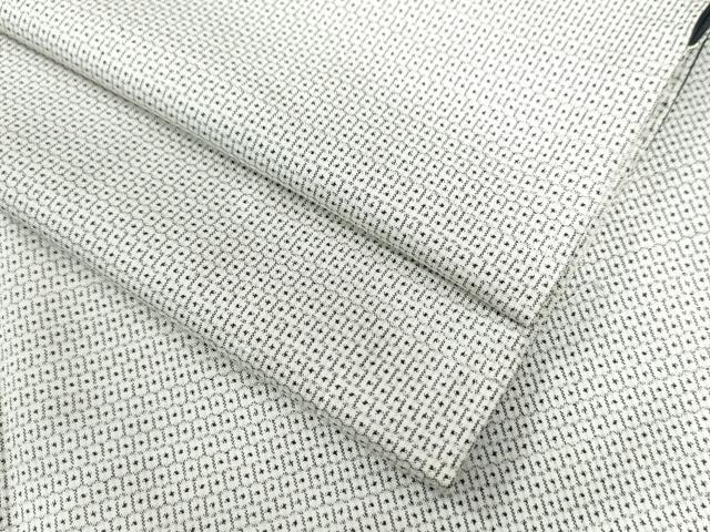 平和屋着物●本場大島紬　白大島　100亀甲　総詰め　正絹　逸品　CAAW7978yc