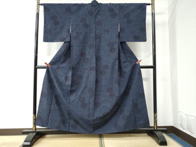 平和屋着物●結城紬　菊尽くし　正絹　逸品　CAAW7979yc