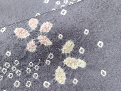 平和屋着物●訪問着 絞り 刺繍 短冊草花文 金彩 正絹 逸品 CAAW7982yc