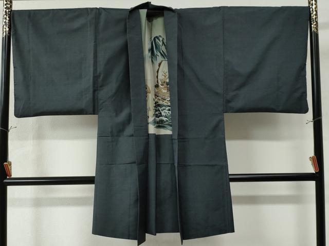 平和屋着物●男性　本場大島紬　アンサンブル　亀甲萬葉　井田哲則作　キングサイズ　ますいわ屋扱い　証紙付き　正絹　逸品　CAAW7988yc