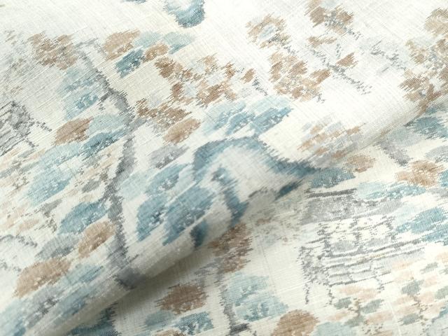 平和屋着物●小千谷紬 遠山風景文 正絹 逸品 未使用 CAAW8024yc