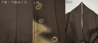 平和屋着物●訪問着 草花丸文 暈し染め 金彩 正絹 逸品 CAAW8035yc