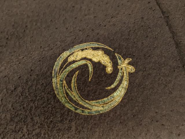 平和屋着物●訪問着 草花丸文 暈し染め 金彩 正絹 逸品 CAAW8035yc