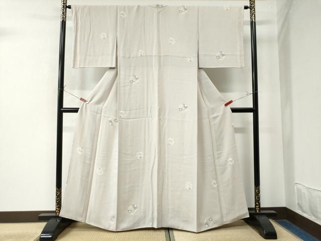 平和屋着物●上質な小紋　草花丸文　正絹　逸品　CAAW8041yc