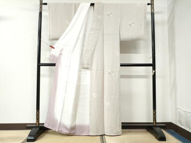 平和屋着物●上質な小紋　草花丸文　正絹　逸品　CAAW8041yc